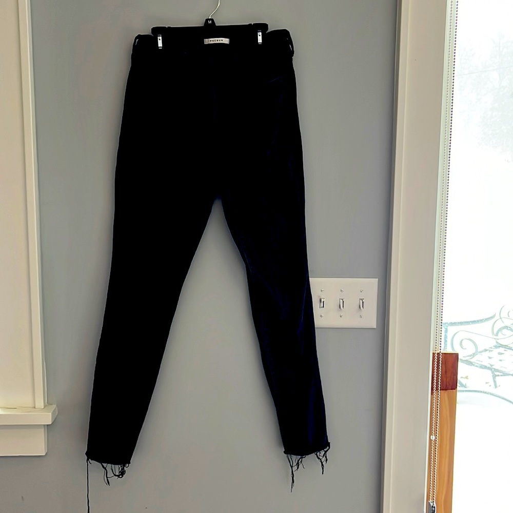 PAC Sun distressed super high rise jegging black